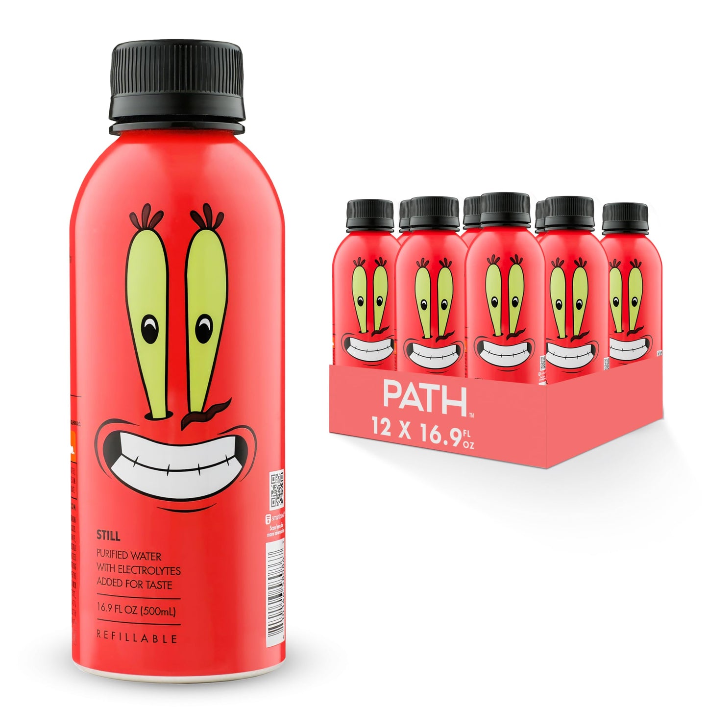 Path Nickelodeon Mr. Krabs Edition Aluminum Bottled Water 16.9 Fl Oz (Pack Of 12)