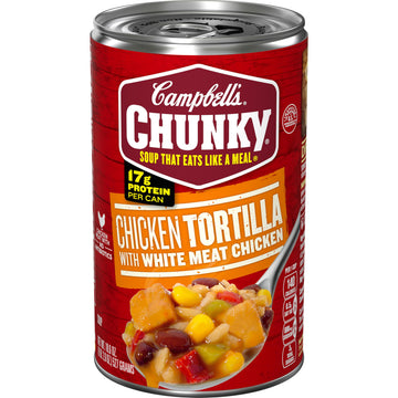 Campbell's Chunky Soup, Chicken Tortilla Soup with Grilled White Meat Chicken, 18.6 Oz Can
