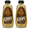 Koops' Spicy Brown Mustard - Bold and Brown Mustard Sauce, Gluten-Free, Kosher, USDA Certified Organic, Made in USA, From Qualit
