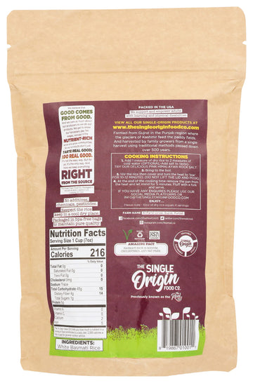 The Real Co Rice, White Basmati (6X16 Oz)