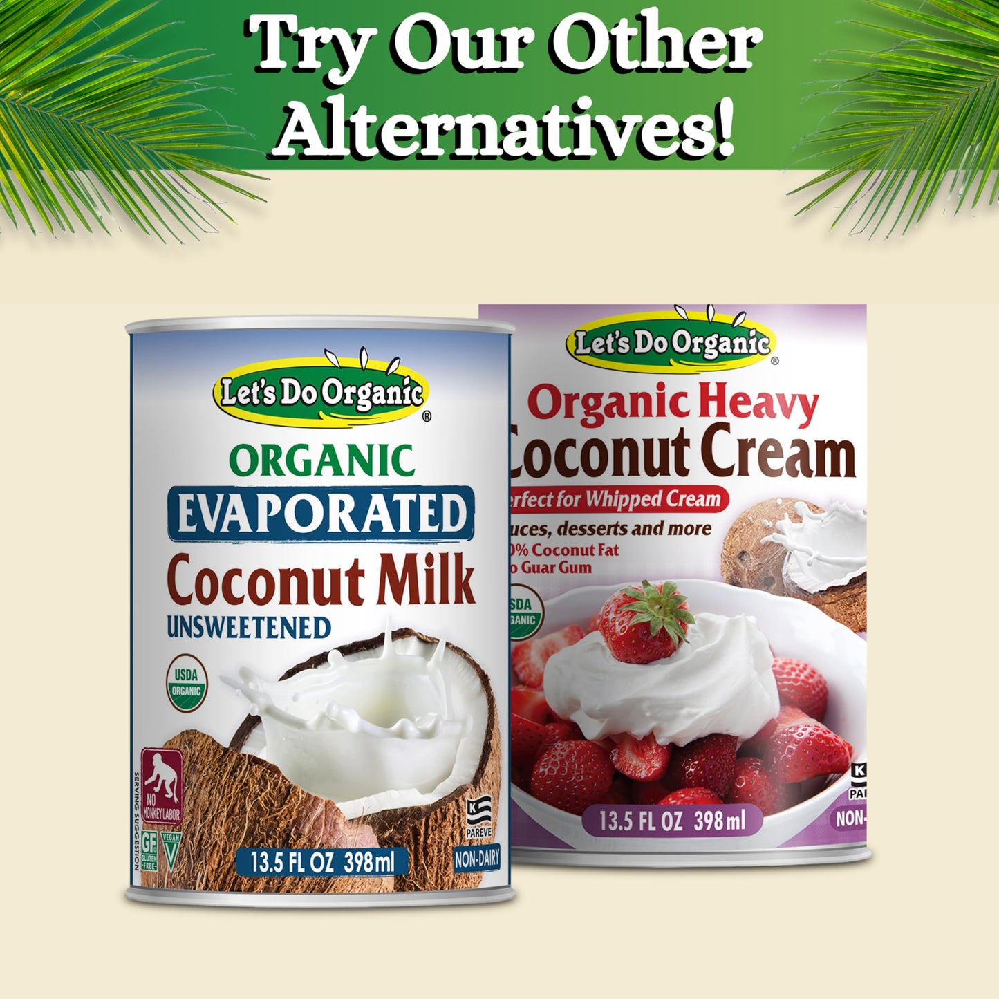 Lets Do Organic Evaporated Coconut Milk, Unsweetened, 13.5 Fl Oz, Pack of 6