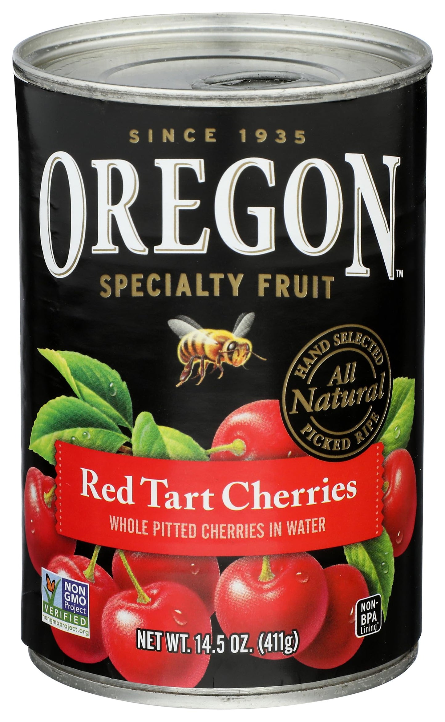 Oregon Fruit Products Cherries Red Tart in Water, 14.5 oz