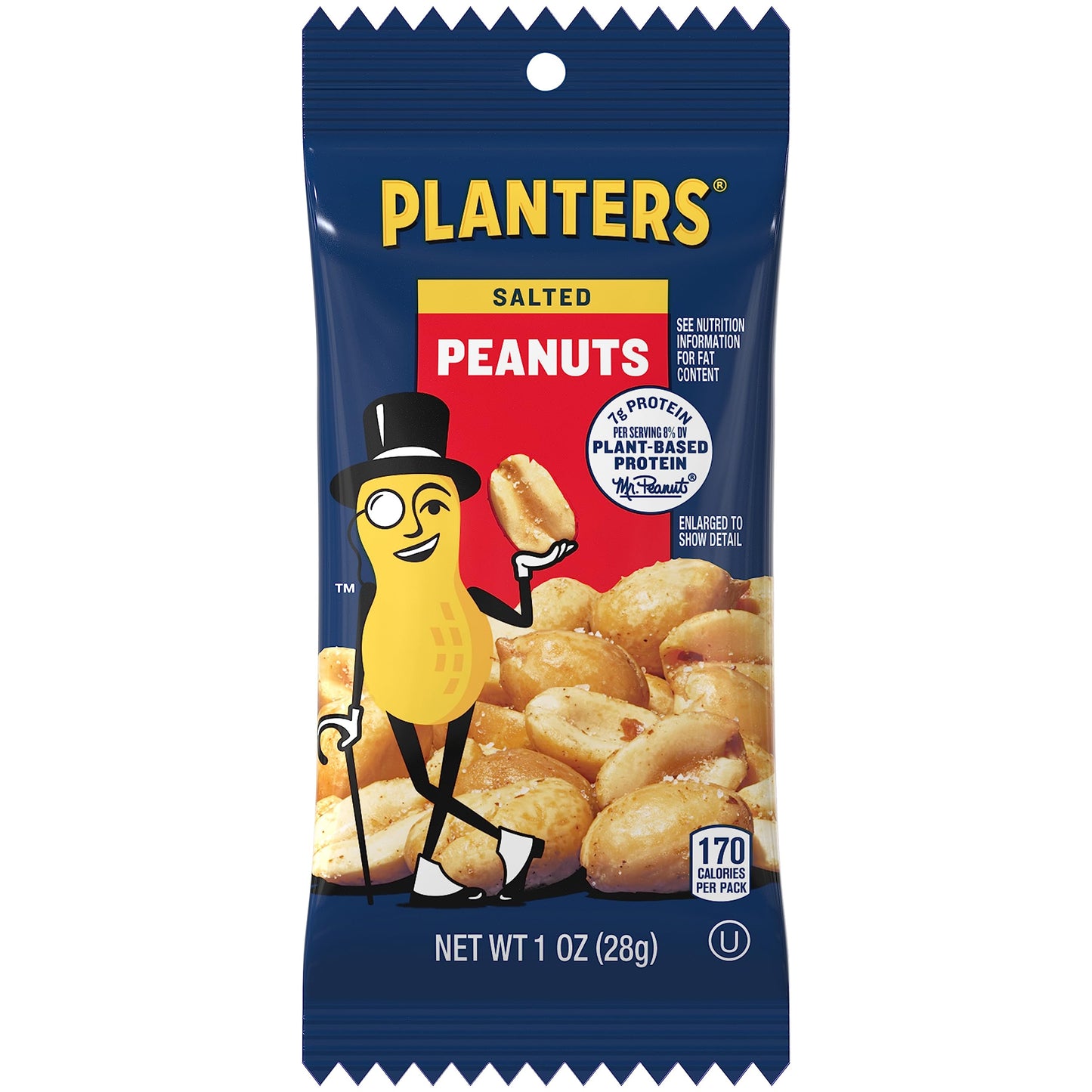 Planters Single Serve Salted Peanuts, 1 Oz. Bags (Pack Of 144)