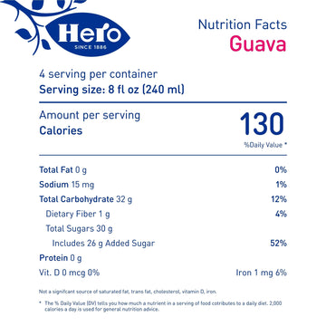 Hero Guava Nectar, 33.8 Ounce - 6 per case.