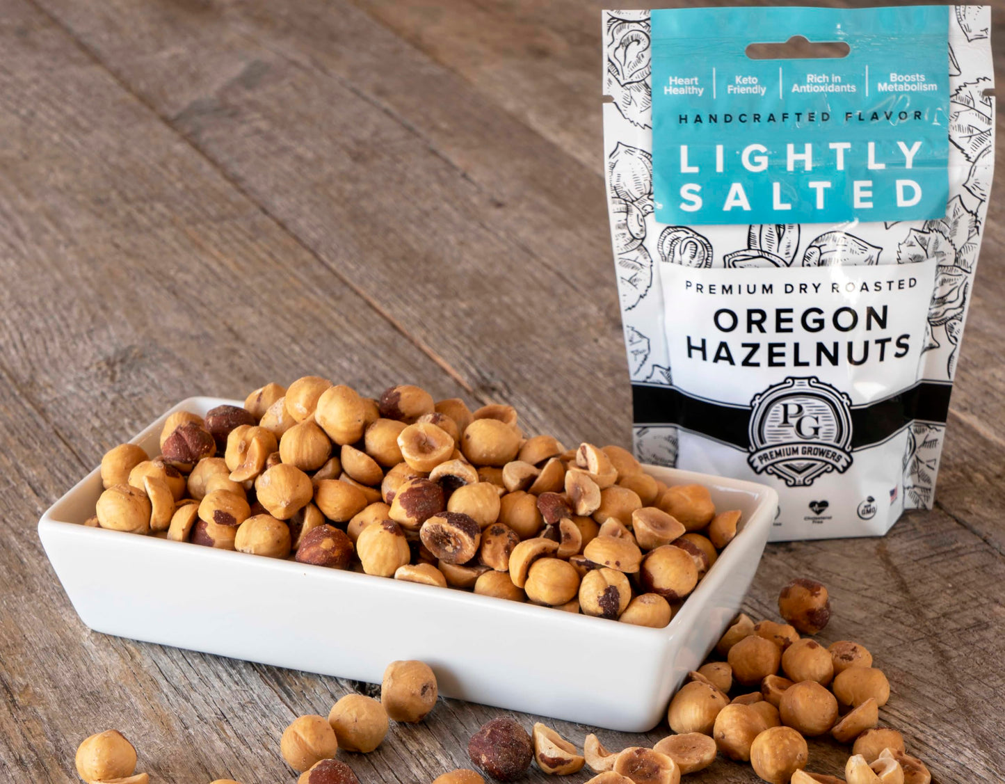 Oregon Farm To Table - Hazelnuts From Premium Growers - Dry Roasted - Lightly Salted – Kosher Certified (3Lb, Lightly Salted)