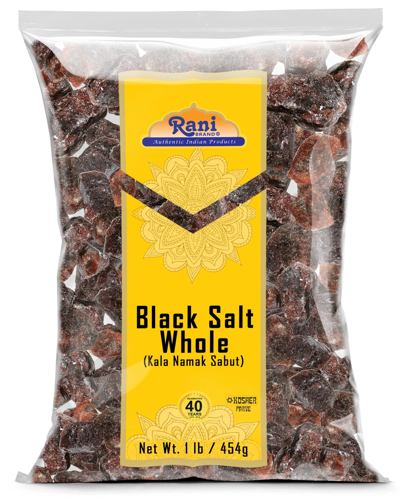 Rani Black Salt Raw Whole (Kala Namak) Mineral 16Oz (1Lb) 454G ~ Unrefined, Pure And Natural | Vegan | Gluten Friendly | Non-Gmo | Indian Origin | Perfect For Tofu Scramble