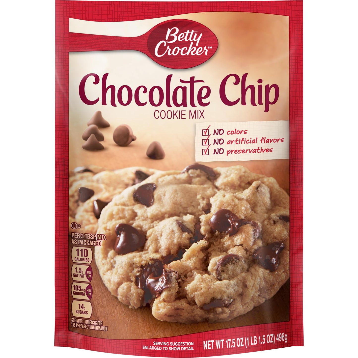 Playty Crocker Cookie Mix Chocolate Chip 17.5 Oz (Pack Of 6)