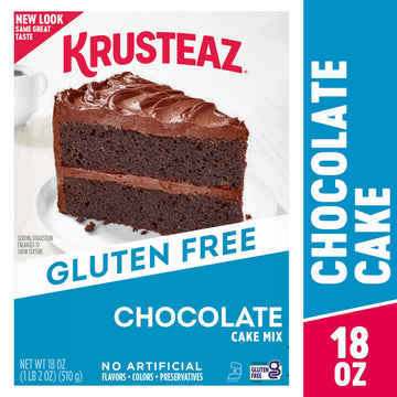 Krusteaz Gluten Free Chocolate Cake Mix, No Artificial Flavors, Colors, Or Preservatives, 18 Ounce(Pack Of 2)