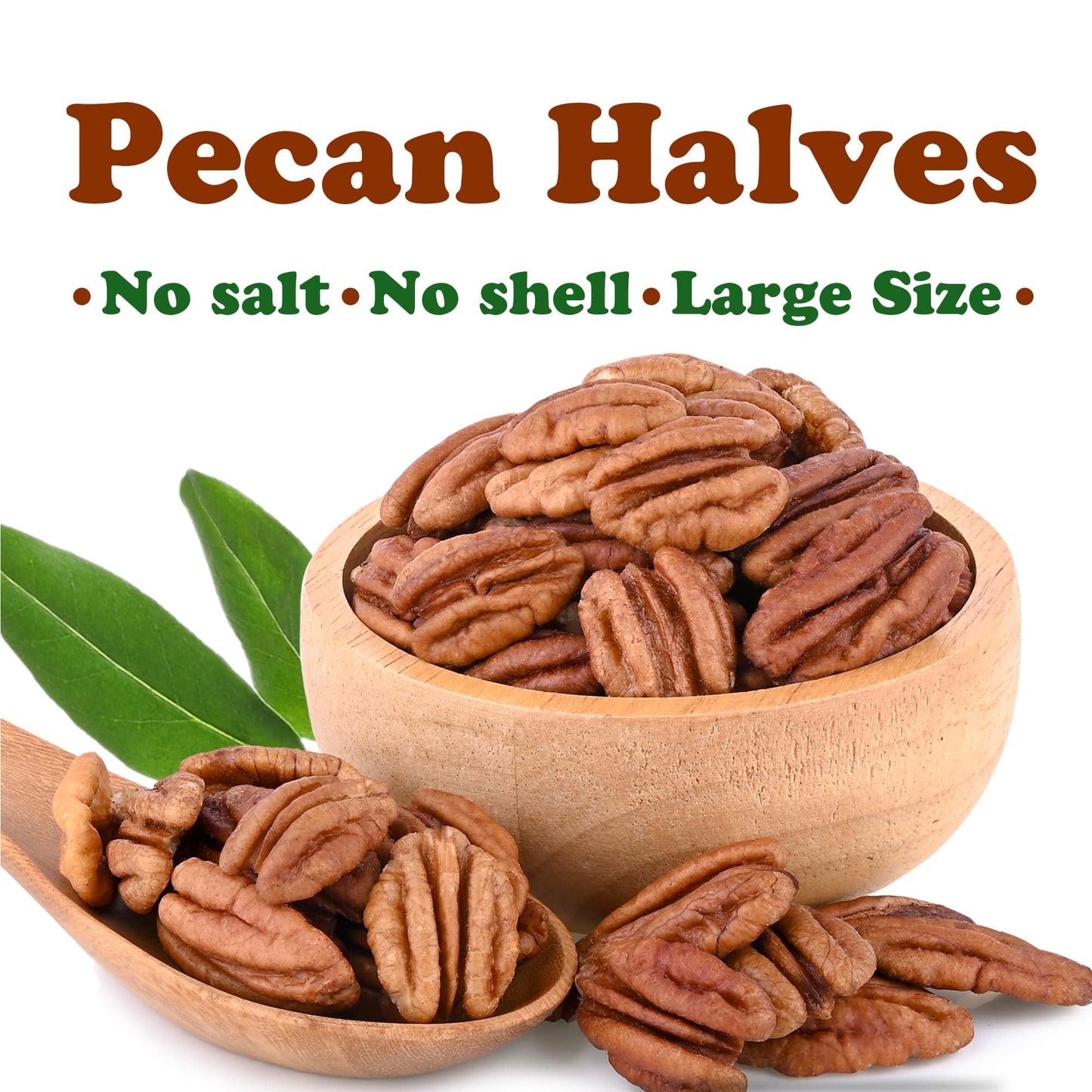 Pecan Halves, 14 Pounds - Raw Pecan Nuts, Large Size, Unsalted, Unsweetened, Vegan, Kosher, Shelled, Bulk. Good Source Of Magnes