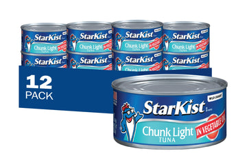StarKist Chunk Light Tuna in Oil, 12 Oz, Pack of 12