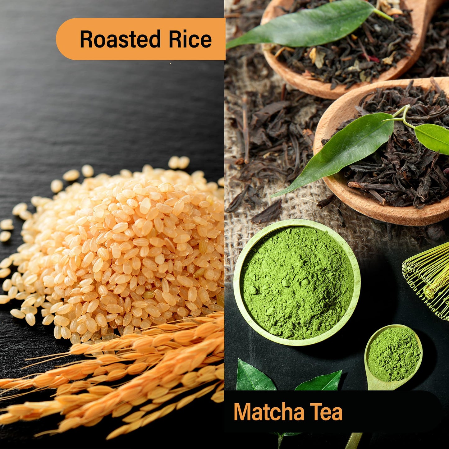 Maeda-En Genmai-Cha With Matcha Roasted Rice And Green 100 Tea Bags Powder Japanese Origin Green Tea Leaves Individually Wrapped