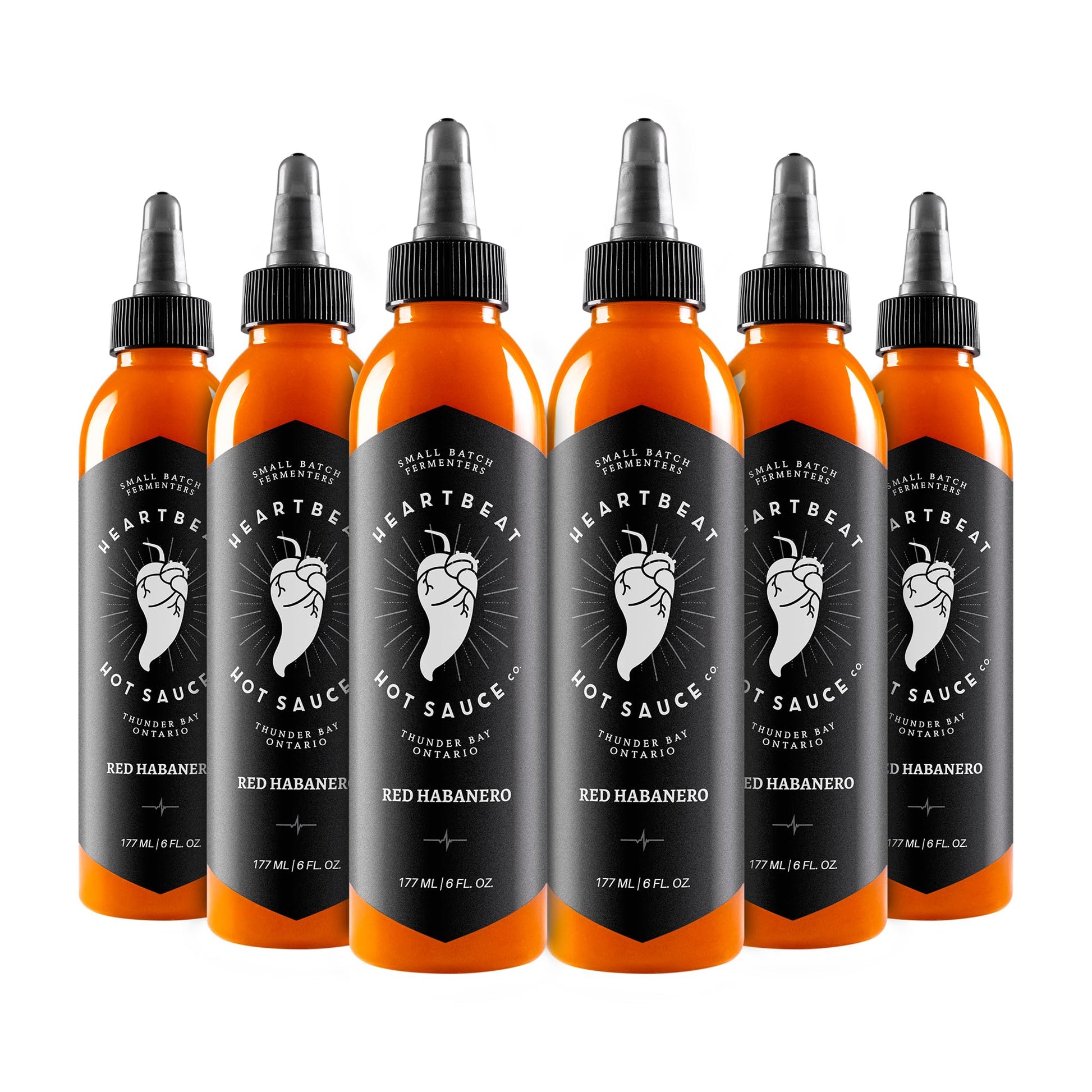 Heartbeat Hot Sauce Co. | Red Habanero, 6 oz. 6 pack