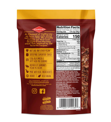 Diamond Of California Pecan Pie Pecan Nuts, 3.25 Oz. (4 Pack)