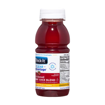 Thick-It Clear Advantage Moderately Thick Cranberry Juice, Honey Consistency, Ready-To-Drink, Digestible Swallowing Aid, Hydrati