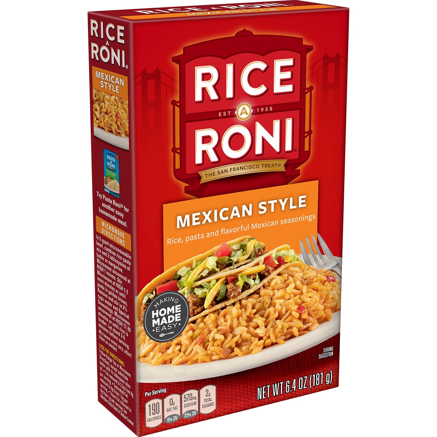 Rice-A-Roni, Rice Mix Mexican, 6.4 Ounce
