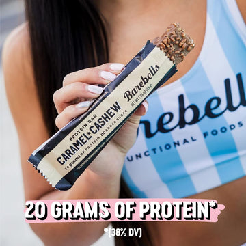 Barebells Protein Bars Caramel Cashew - 12 Count, 1.9Oz Bars With 20G Of High Protein - Chocolate Protein Bar With 1G Of Total S