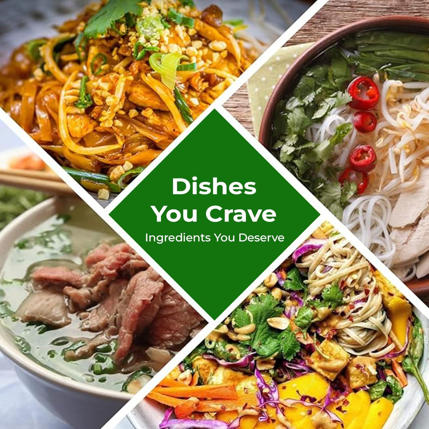 3Mm Rice Stick Noodles (Authentic) | Pack Of 3 | 1Lb 454G Per Pack | Use For Pad Thai & Pho | Diy Cooking Instructions Included | Four Elephants Brand