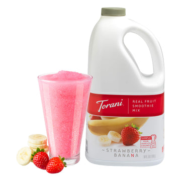Torani Real Fruit Smoothie Mix, Strawberry Banana, 64 Ounce