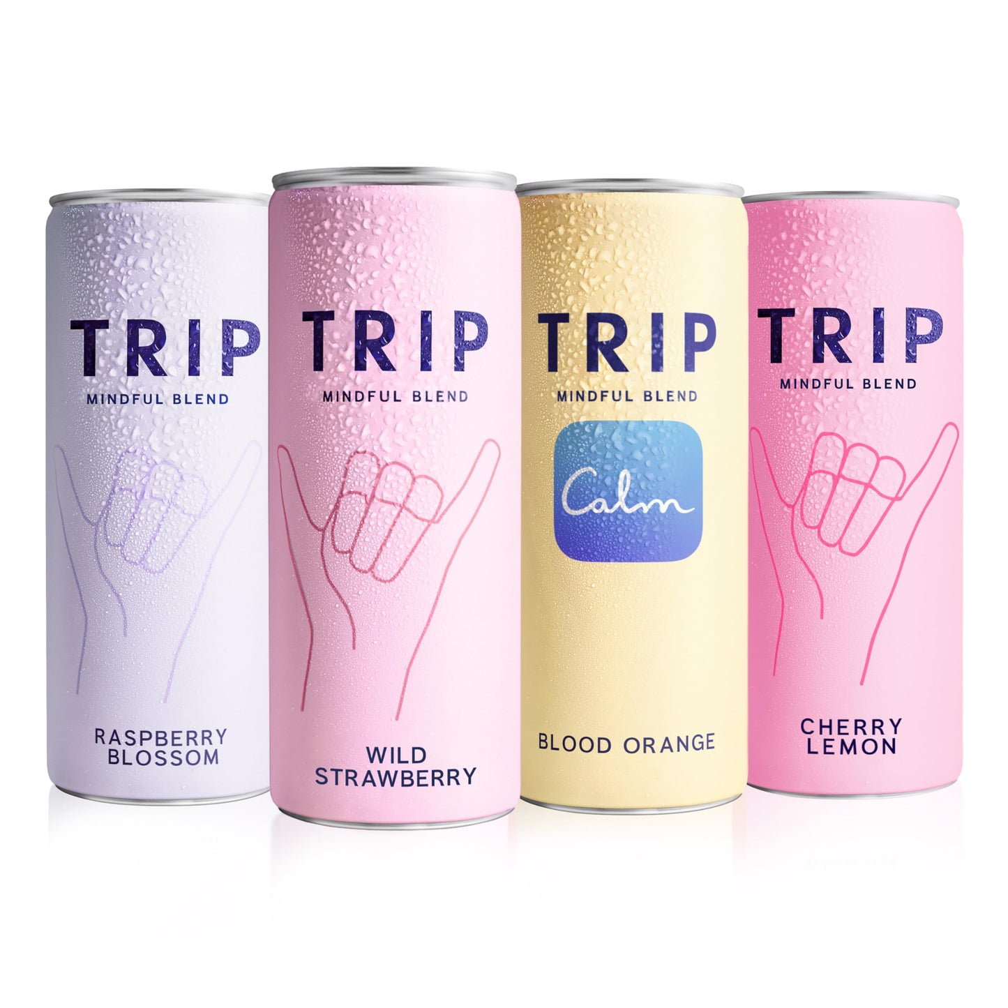 Trip Mindful Blend Lightly Sparkling Adaptogen Seltzer Mocktail W/ 120Mg Magnesium Citrate With Ashwagandha Lions Mane & L Theanine No Added Sugar Vegan Citrus Berry Variety Pack 12 Oz 12Pk