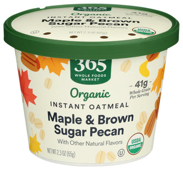 365 by Whole Foods Market, Organic Instant Oatmeal, Maple & Brown Sugar Pecan, 2.3 Ounce