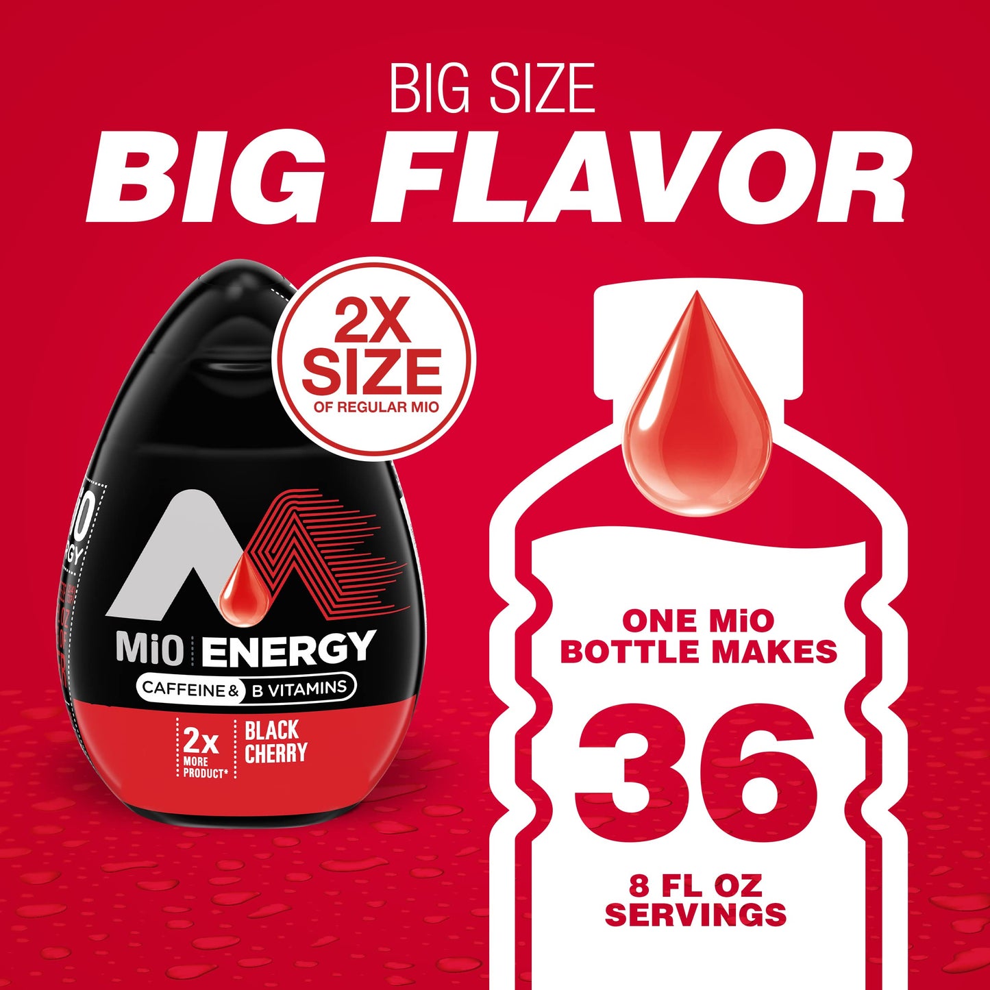 Mio Energy Liquid Water Enhancer, Black Cherry Flavor, 8 Count, 3.24 fl oz
