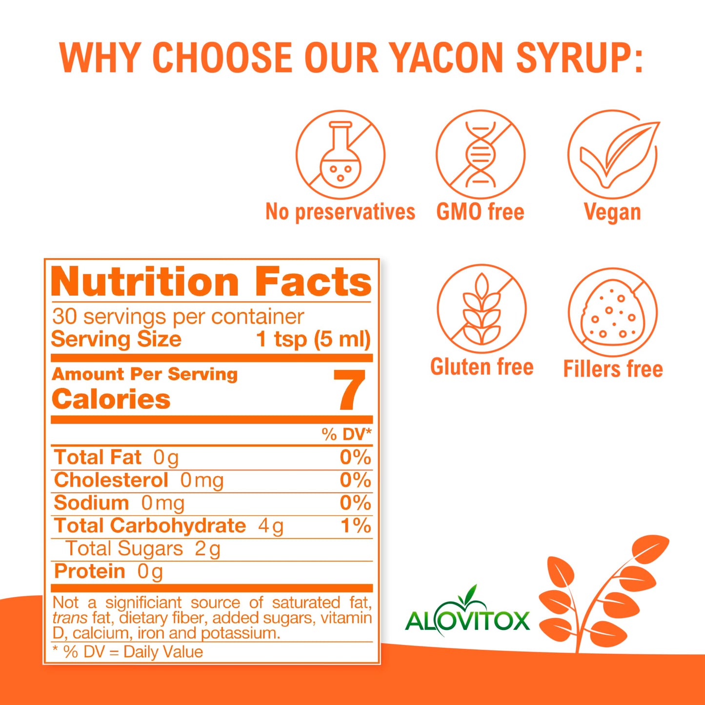 Alovitox Yacon Syrup - 8 Ounce (Pack of 2)