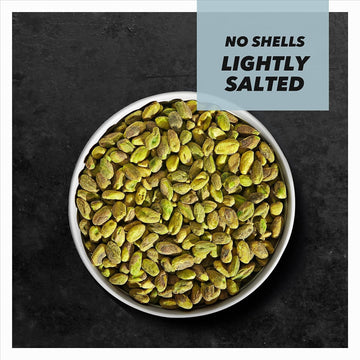 Wonderful Pistachios No Shells, Lightly Salted Nuts, 12 Ounce Resealable Bag, Protein Snacks, Gluten Free, Healthy Snack