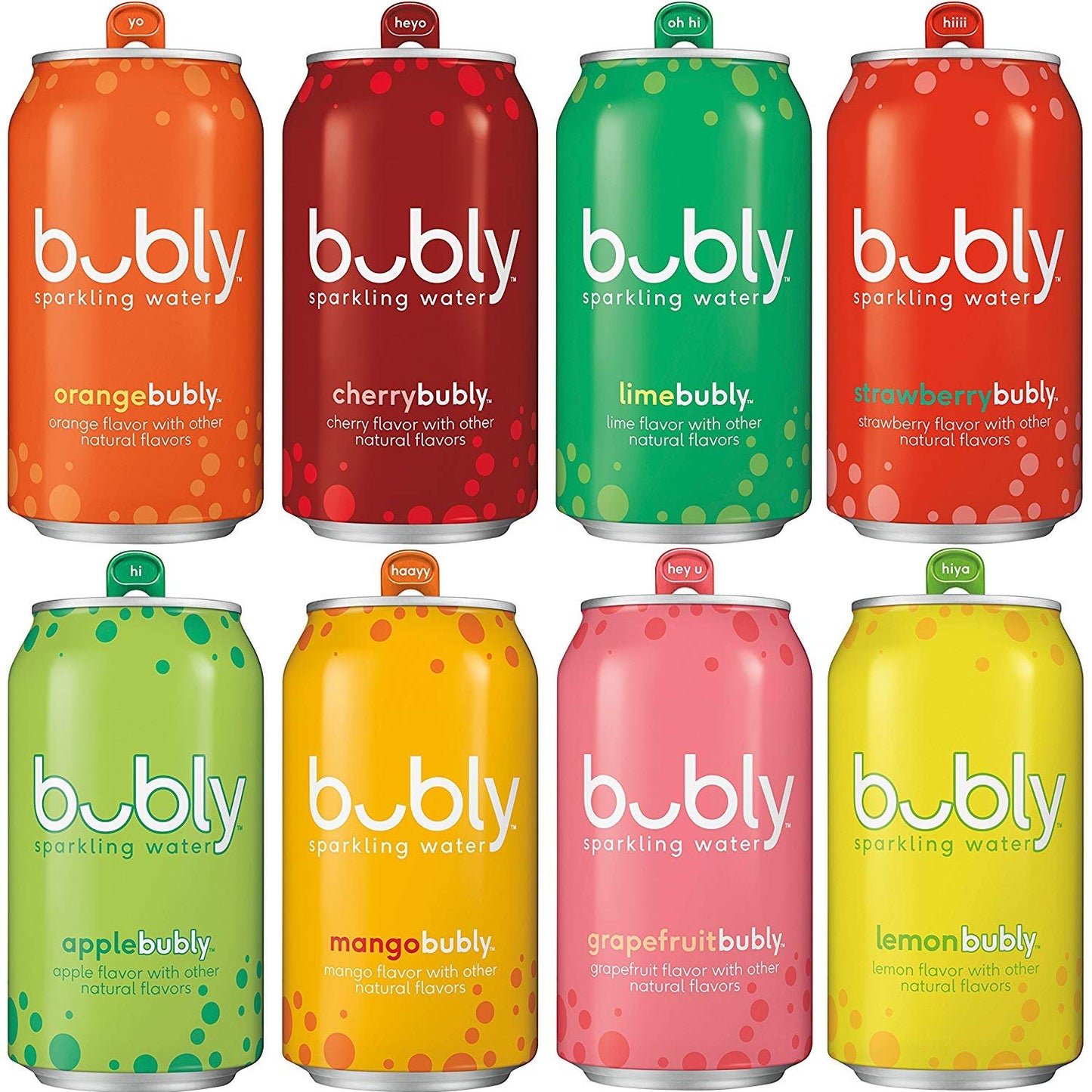 Bubly Sparkling Water, 8 Flavor Variety Pack, 12 Fl Oz. Cans, (18 Pack)