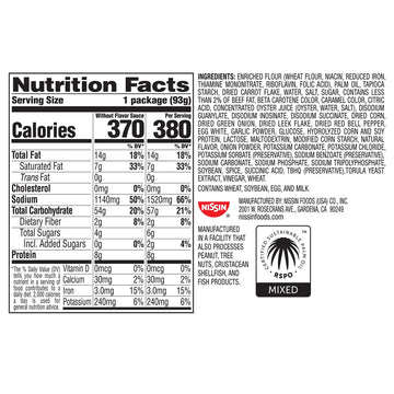 Nissin Top Ramen Bowl Ramen Noodle Soup, Beef, 3.28 Ounce (Pack of 6)