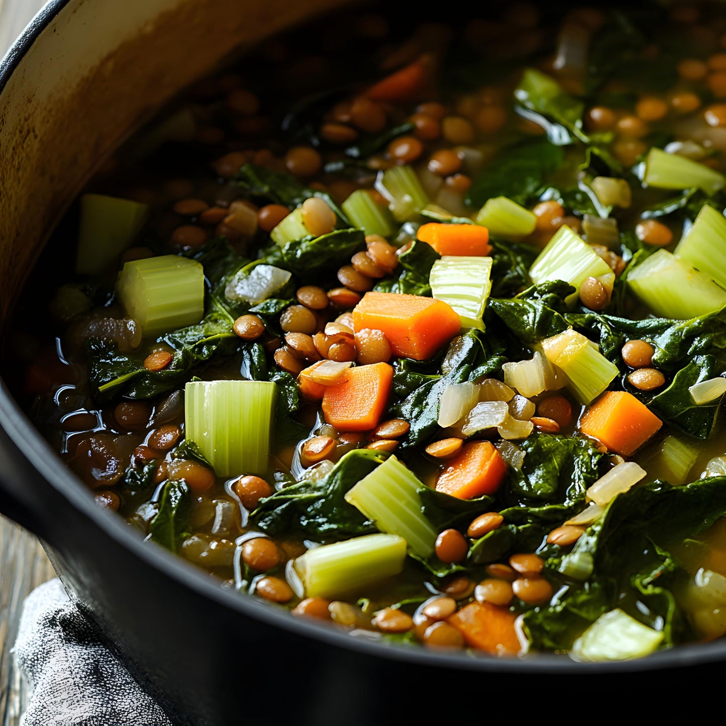 Hampton Distribution Green Lentils, 4 Pound Bulk Bag, 64 Ounce, Pack of 1