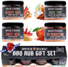 Spice Guru BBQ Rub Set - 4 Flavor Seasoning Rubs - 4 Ounce Pack - Great Grilling Gifts for Men
