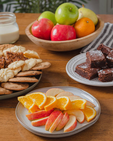 Delicious Orchards Sweet & Fruit Gift Box - Assorted Fruits, Bakery, & Nuts - Decorative Packaging for Any Occasion
