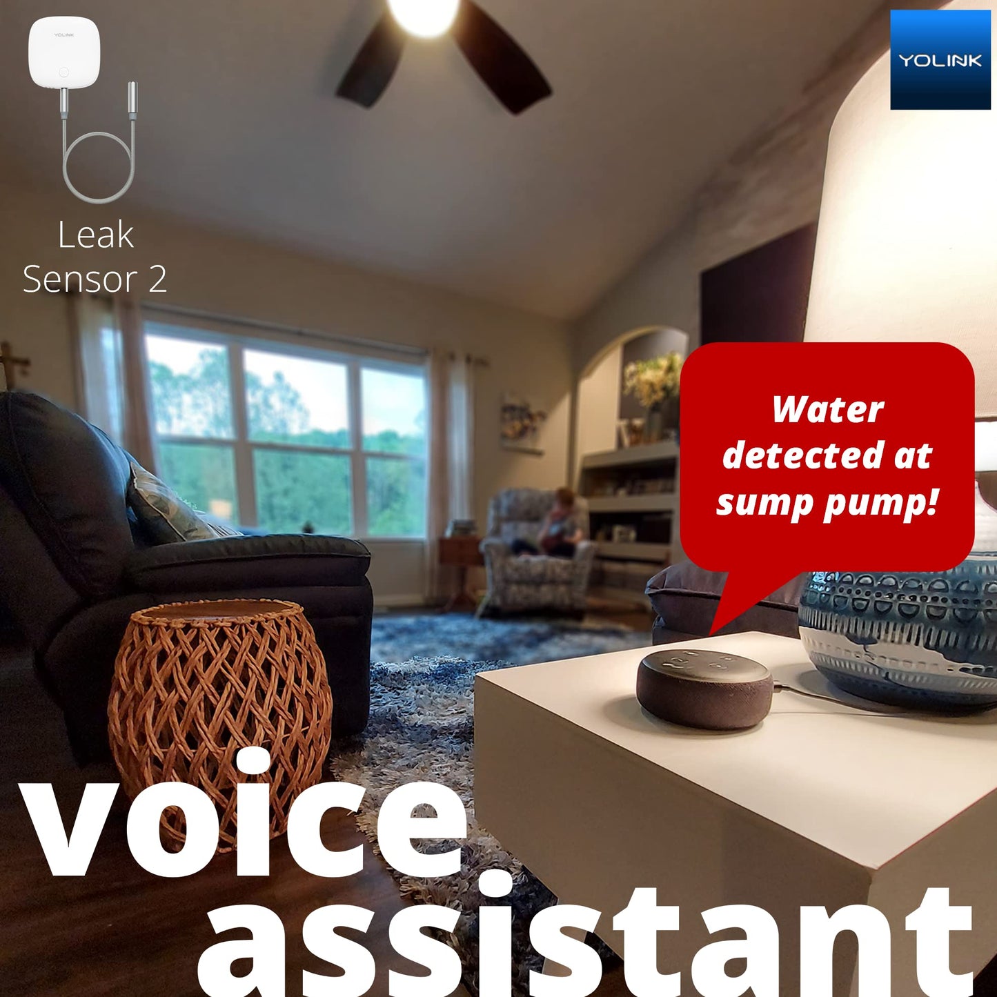 Yolink Water Leak Sensor 2,1/4 Mile World'S Longest Range Smart Home Water Leak Sensor,Water Leak Detector With Built-In Siren U