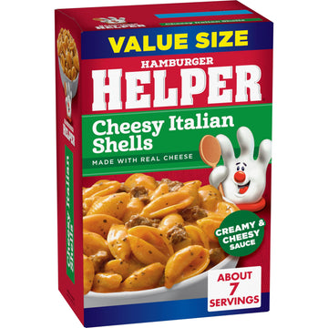 Hamburger Helper Cheesy Italian Shells Value Size, 9.9 Ounce, 6 per Case