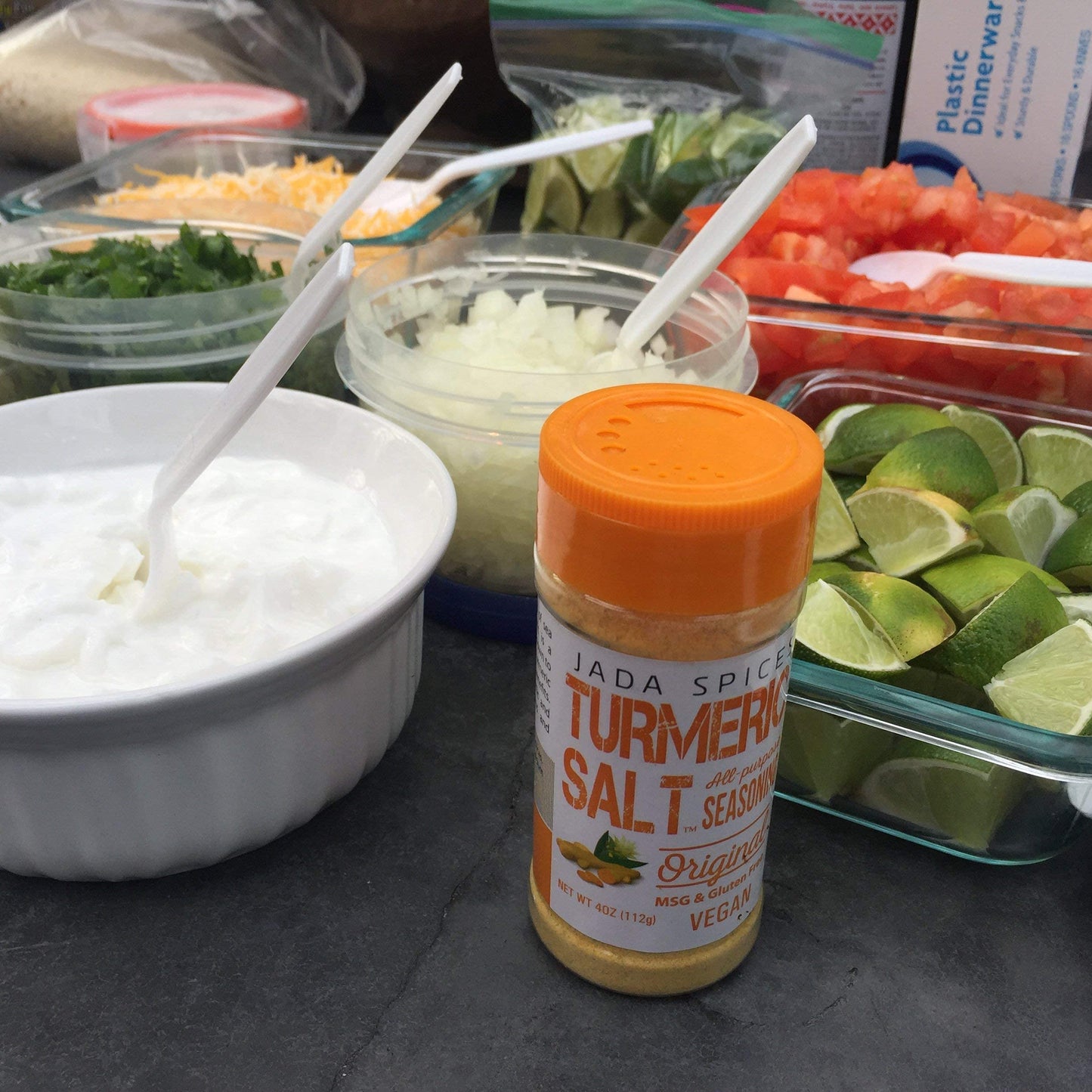 JADA Spices Turmeric Salt Spice and Seasoning - Vegan, Keto & Paleo Friendly - Perfect for Cooking, BBQ, Grilling, Rubs, Popcorn