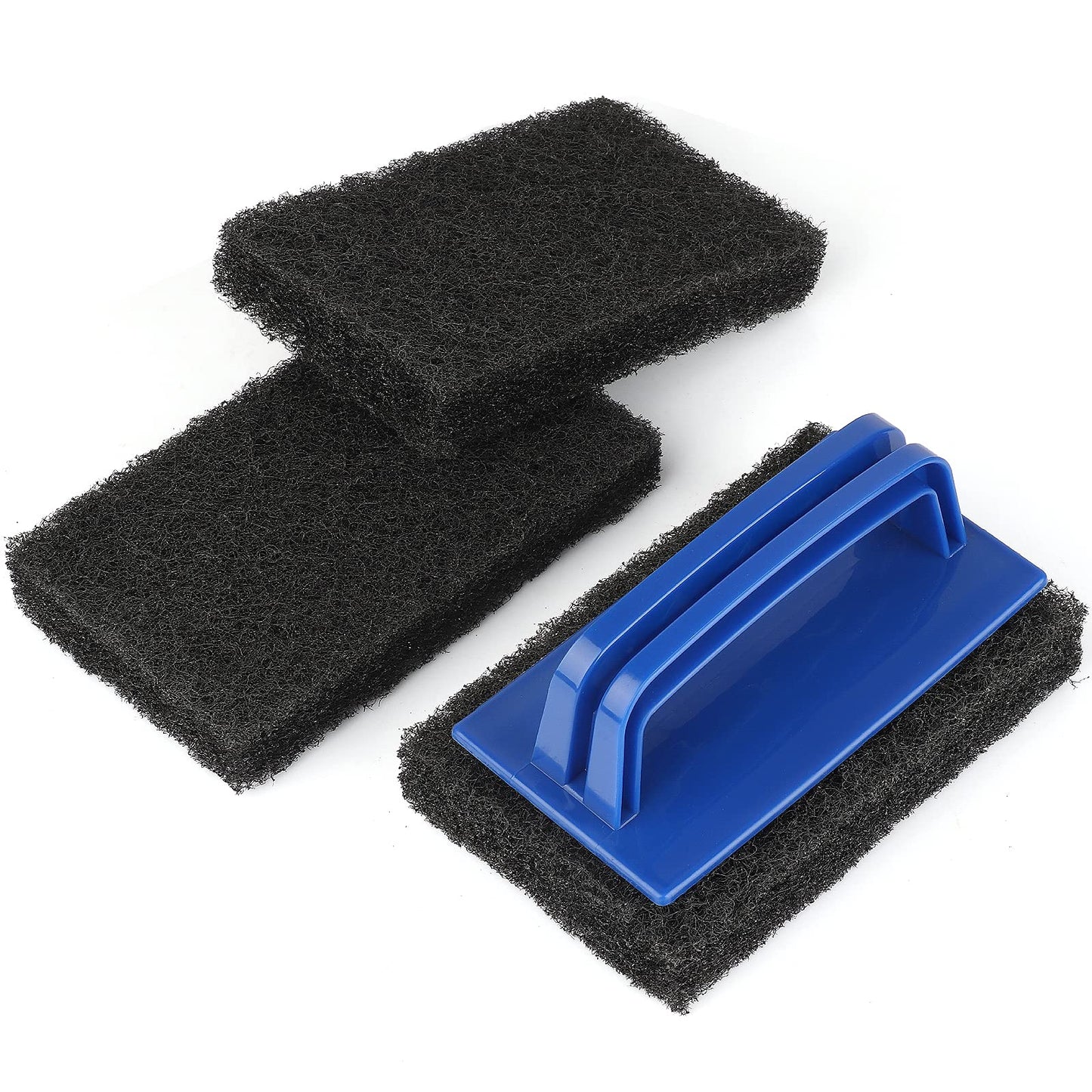 Blackstone Grill Cleaning Kit, Heavy Duty Griddle Scrubber Scouring Pad & Handle, Griddle Cleaning Brush For Charcoal, Gas Grill