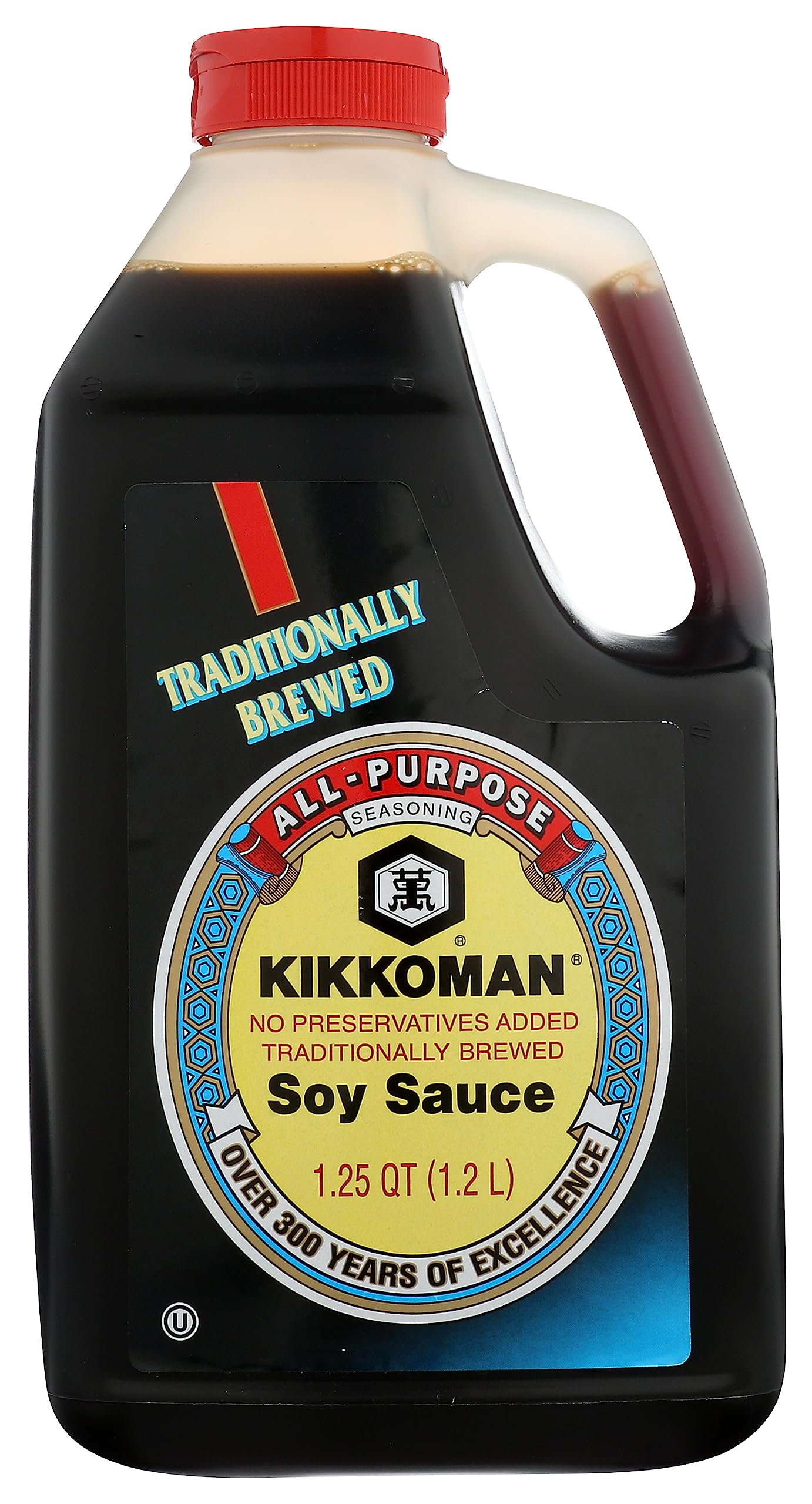 Kikkoman Soy Sauce, 1.25 qt, 3.25 lb, Model 041390001451, Soy Sauce Color