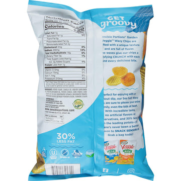 Sensible Portions Garden Veggie Sea Salt Wavy Chips, 12 Oz (Pack Of 8)