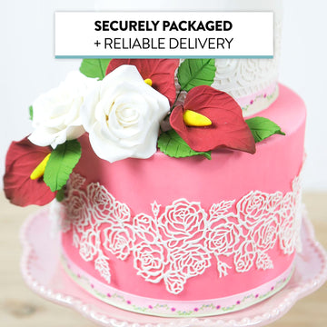 Global Sugar Art Rose Leaf Dark Green Sugar Cake Flower, 3 Sizes, 120 Count By Chef Alan Tetreault