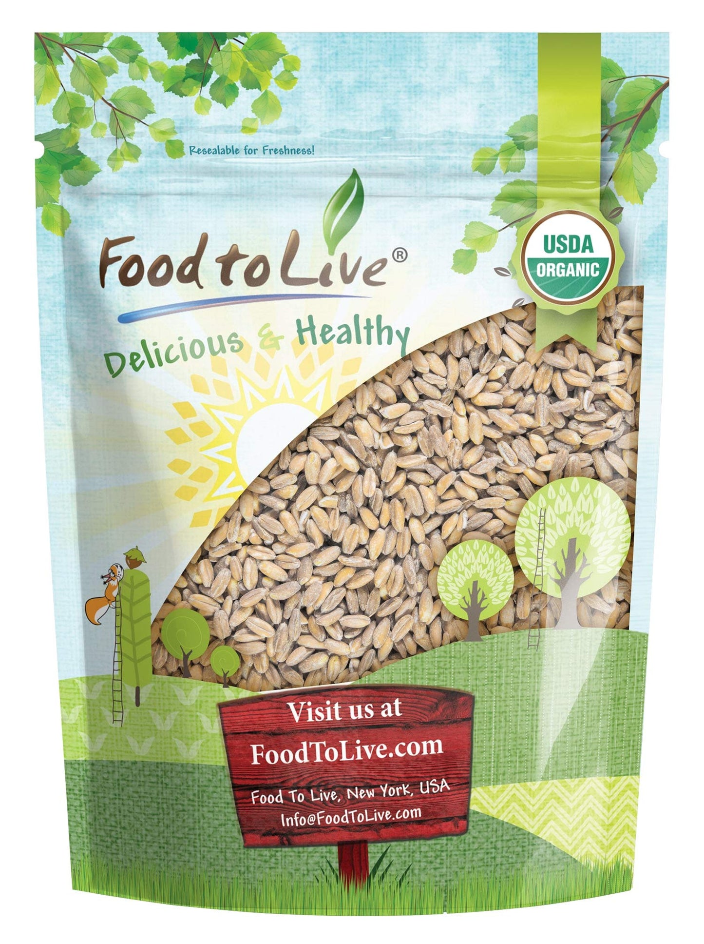 Organic Spelt Berries, 3 Pounds - Non-Gmo, Whole Grain, Non-Irradiated, Vegan Superfood, Bulk, Product Of The Usa