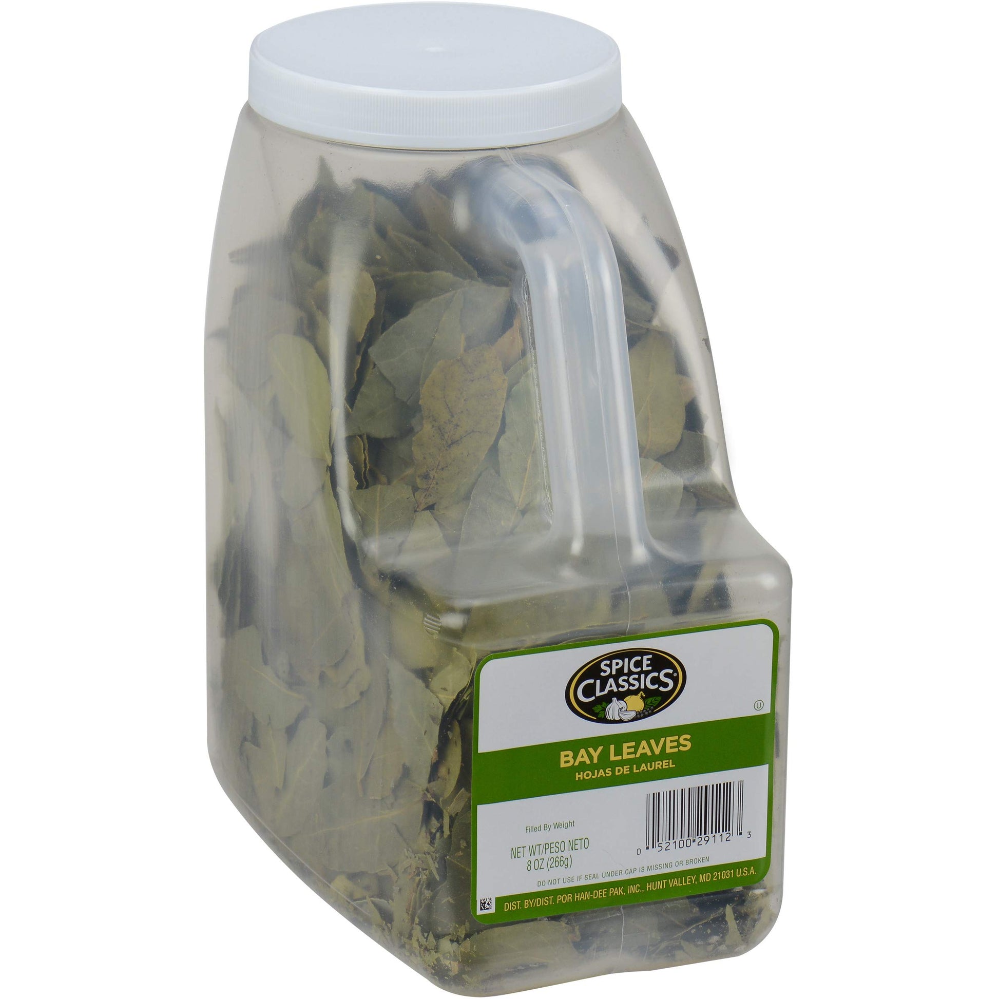 Spice Classics Whole Bay Leaves, 8 oz - One 8 Ounce Container of Bulk Bay Leaves for Cooking, Great in Soups, Seafood Dishes, Me