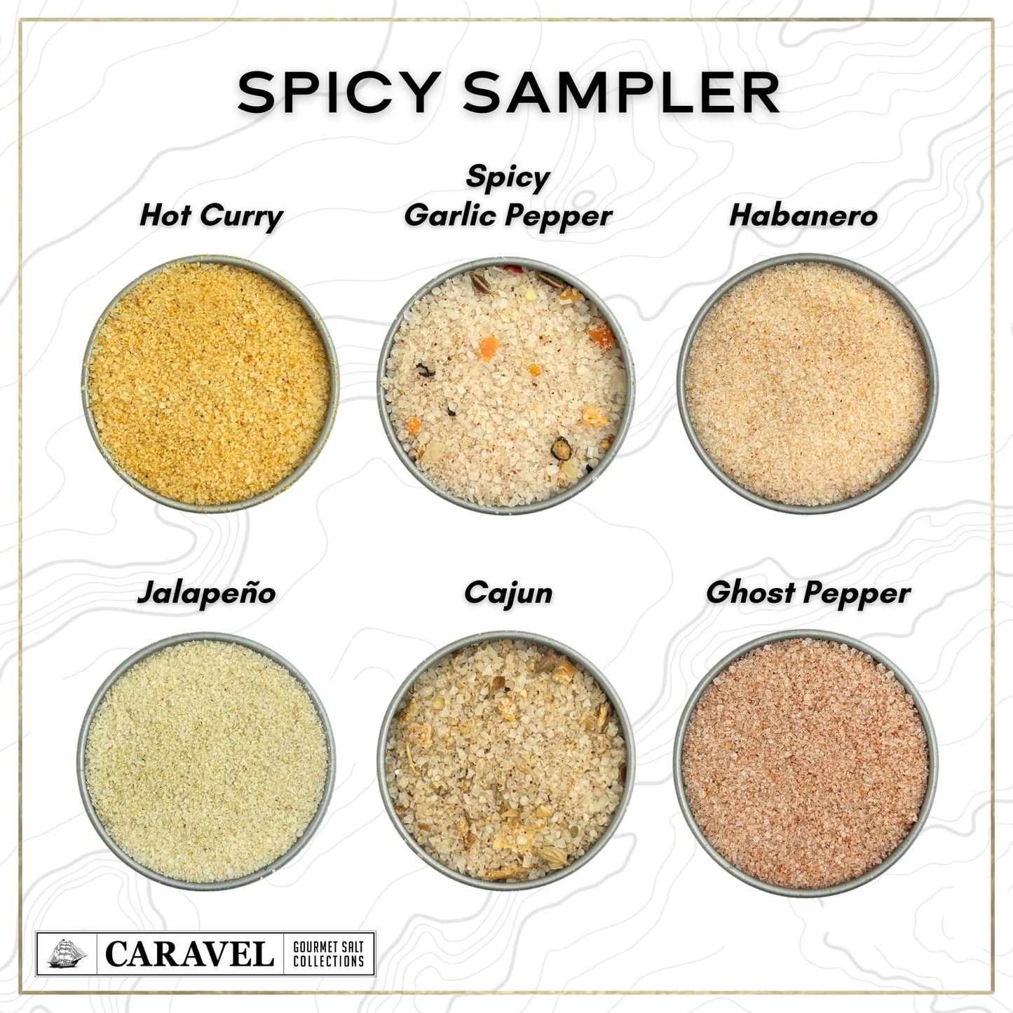 Caravel Gourmet Sea Salt Gift Set 4-Pack - Infused, Smoked, Spicy - 23 Flavors - 3 Ounce Tins - Great Gifts for Everyone