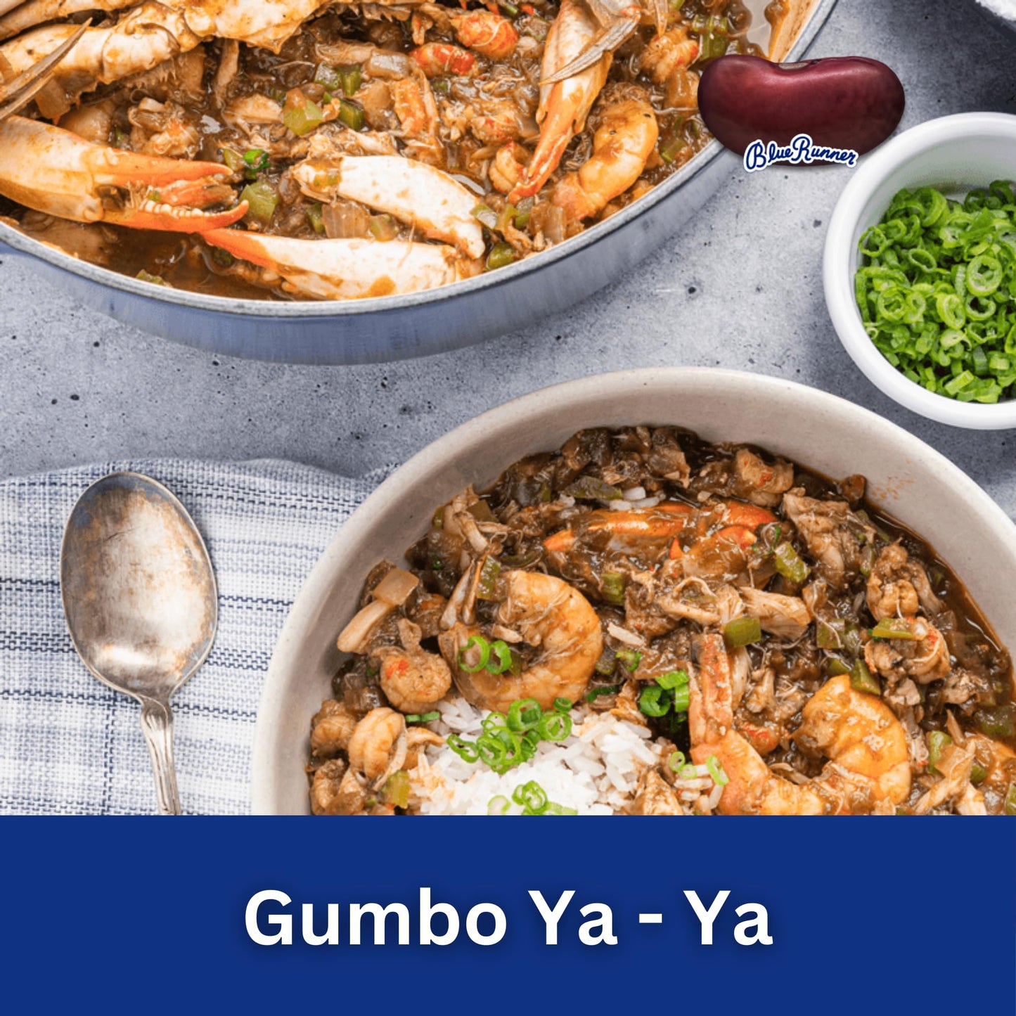 Blue Runner Gumbo Creole Base (Pack Of 3) Traditional Louisiana Chicken And Sausage Gumbo Base - Quick And Delicious Meal Soluti