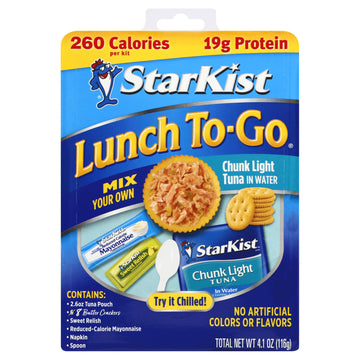 Starkist Lunch To-Go Chunk Light Mix Your Own Tuna Salad (Pouch), 4.1 Ounce Kit