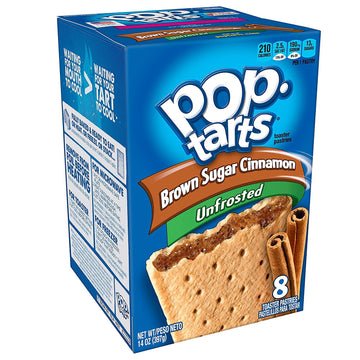 Pop Tarts Toaster Pastries, Unfrosted Brown Sugar Cinnamon 8 Ea (Pack Of 2)