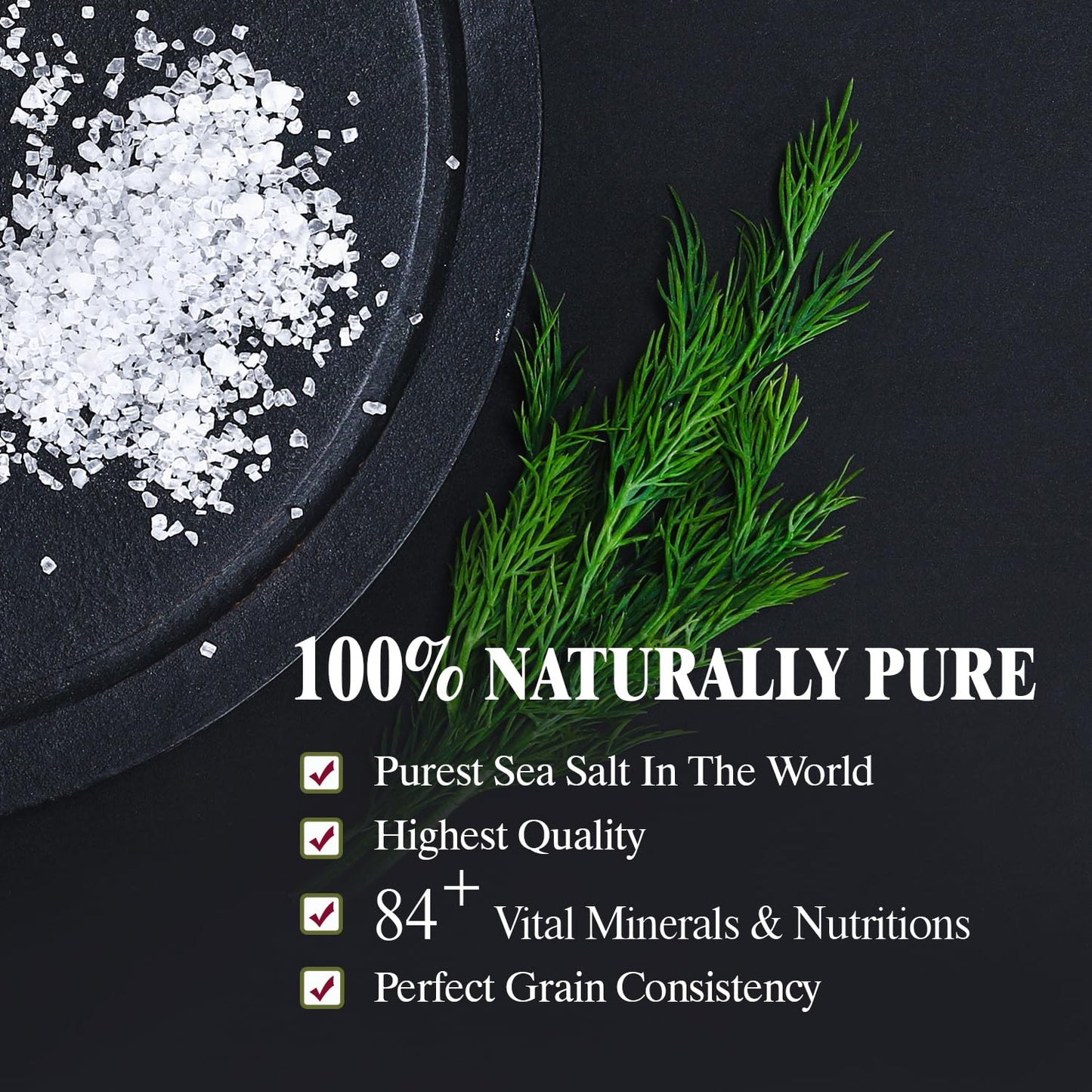 Himalayan Chef Gourmet Sea Salt, Fine Grain 320 Ounce, Classic Sea Salt, All-Natural & Pure, Unrefined, Gluten Free, Sea Salt fo