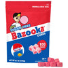 New Bazooka Sugar-Free Bubble Gum Cubes Bag - 100 Count Original Flavor, Resealable Stand-Up Pouch, Bulk Gum Perfect for Sharing