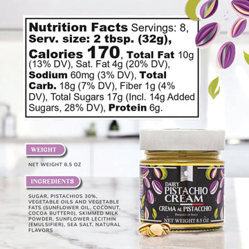 Gourmanity Dairy Pistachio Cream Spread, Perfect For Dubai Pistachio Chocolate Bar, Luxury Cream For Sweet And Savory Dishes, Id