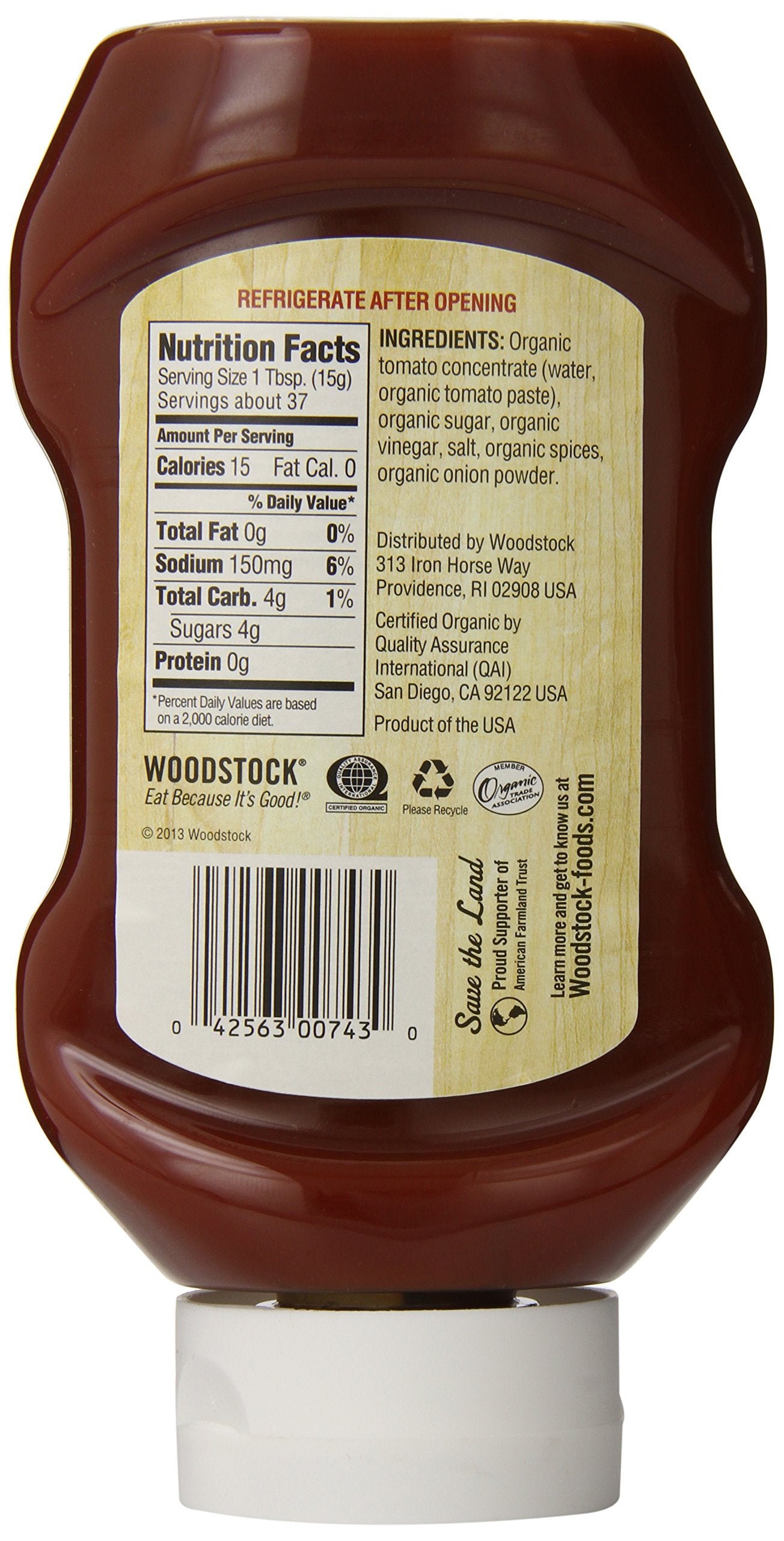 Woodstock Organic Tomato Ketchup, 20 Ounce (Pack of 12)