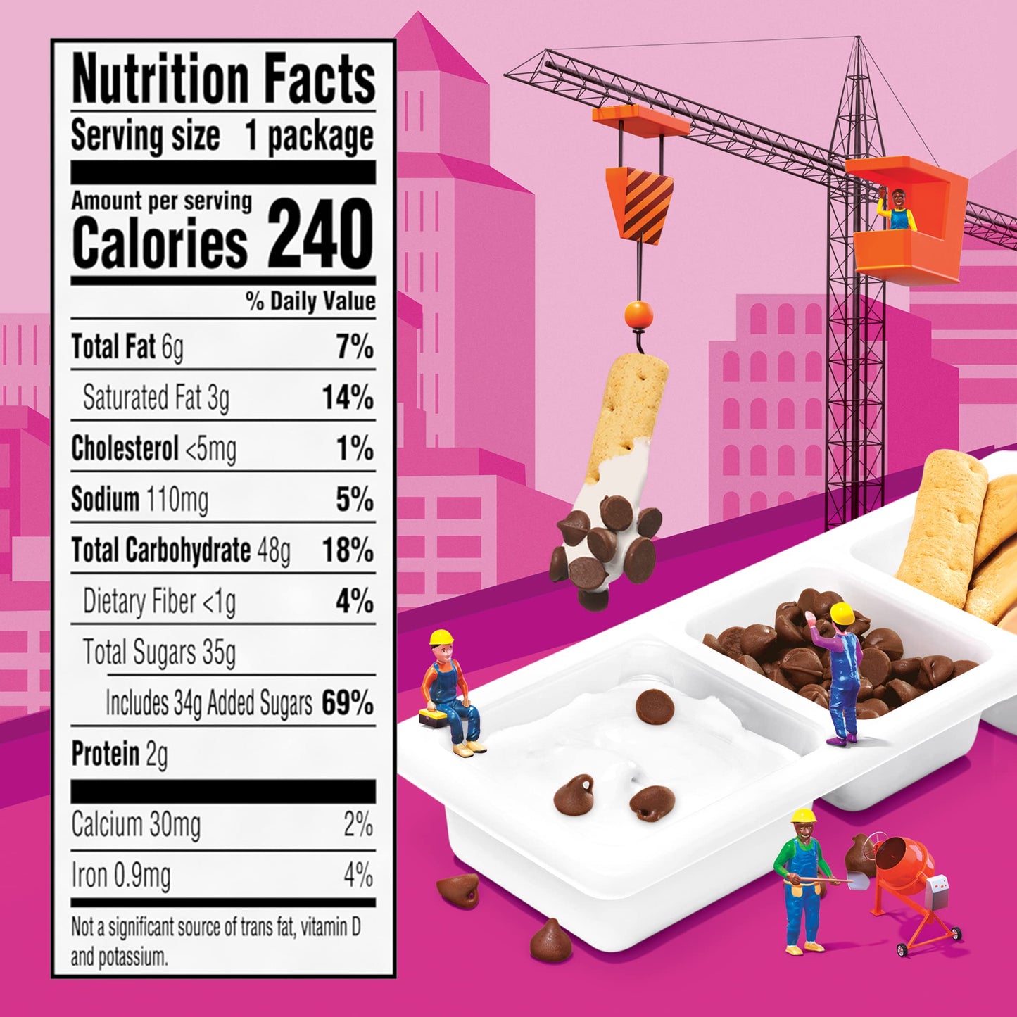 Lunchables Smores Dippers Snack Pack with Honey Graham Sticks (Milk Chocolate Chips & Marshmallow Creme, 12 ct Pack, 2.3 oz Tra